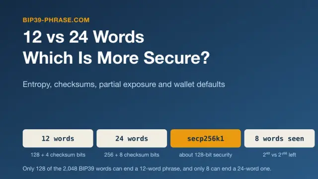 12 vs 24 Word Seed Phrase: Which Is More Secure?