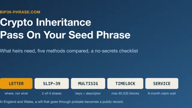 Crypto Inheritance: How to Pass On Your Seed Phrase