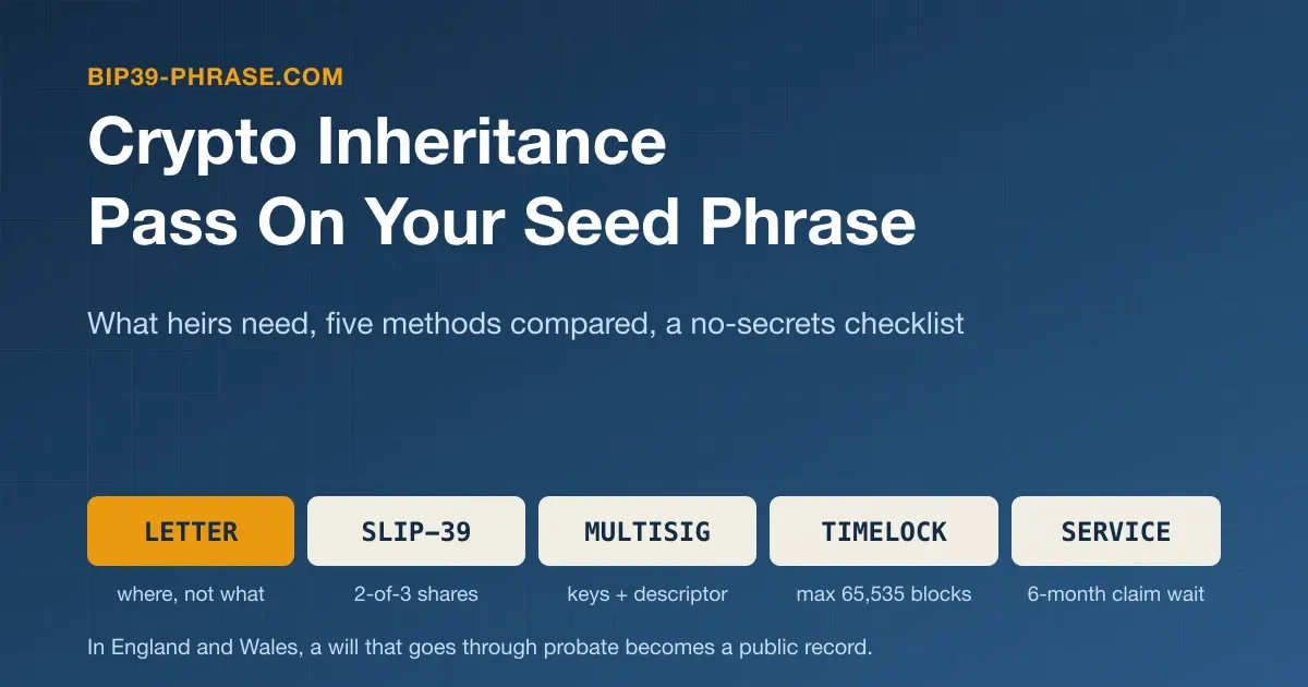 Crypto Inheritance: How to Pass On Your Seed Phrase