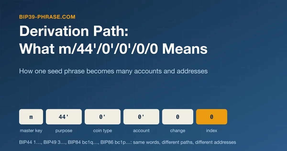 Derivation Path Explained: What m/44'/0'/0'/0/0 Means