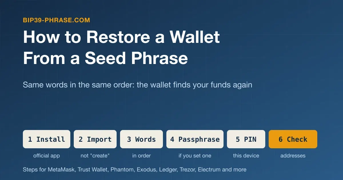 How to Restore a Wallet From a Seed Phrase: Step by Step